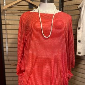 Eileen Fisher Linen Tunic in Salmon